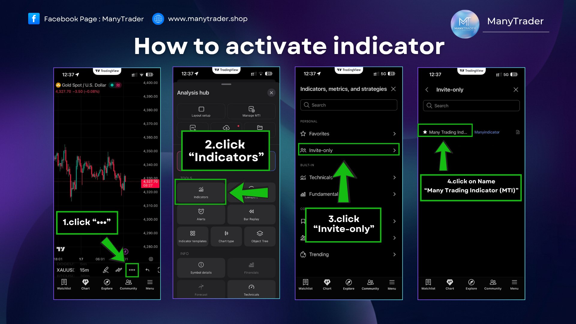How to enable the indicator on mobile