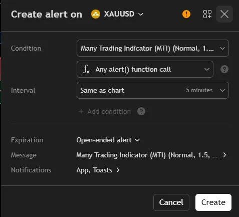 ขั้นตอนที่ 2 - ตั้งค่า Create alert